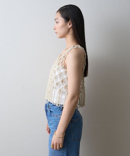 Rouge vif la cle / ルージュ・ヴィフ ラクレ ベスト | 【一部店舗限定】マクラメニットベスト | 詳細26