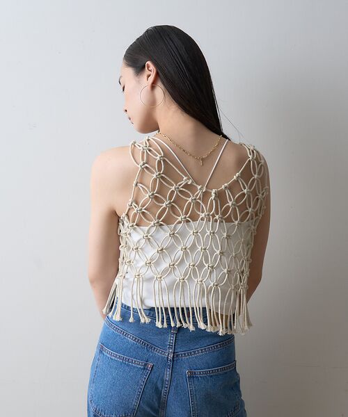 Rouge vif la cle / ルージュ・ヴィフ ラクレ ベスト | 【一部店舗限定】マクラメニットベスト | 詳細10