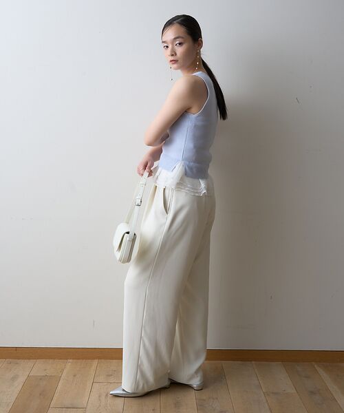 Rouge vif la cle / ルージュ・ヴィフ ラクレ ニット・セーター | 【一部店舗限定】チュールコンビノースリーブプルオーバー | 詳細3