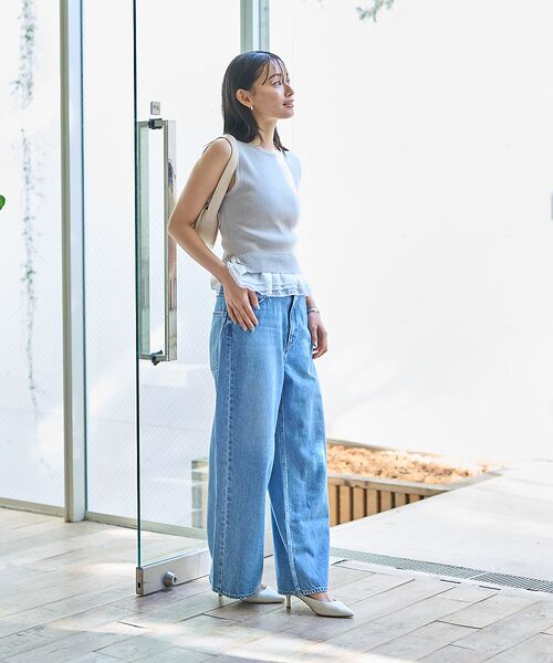 Rouge vif la cle / ルージュ・ヴィフ ラクレ ニット・セーター | 【一部店舗限定】チュールコンビノースリーブプルオーバー | 詳細16