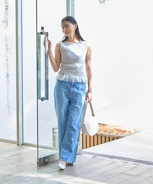 Rouge vif la cle / ルージュ・ヴィフ ラクレ ニット・セーター | 【一部店舗限定】チュールコンビノースリーブプルオーバー | 詳細17