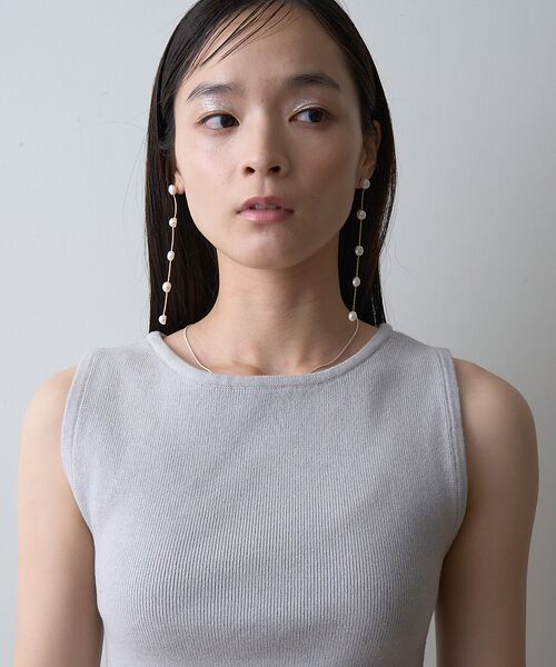 Rouge vif la cle / ルージュ・ヴィフ ラクレ ニット・セーター | 【一部店舗限定】チュールコンビノースリーブプルオーバー | 詳細21