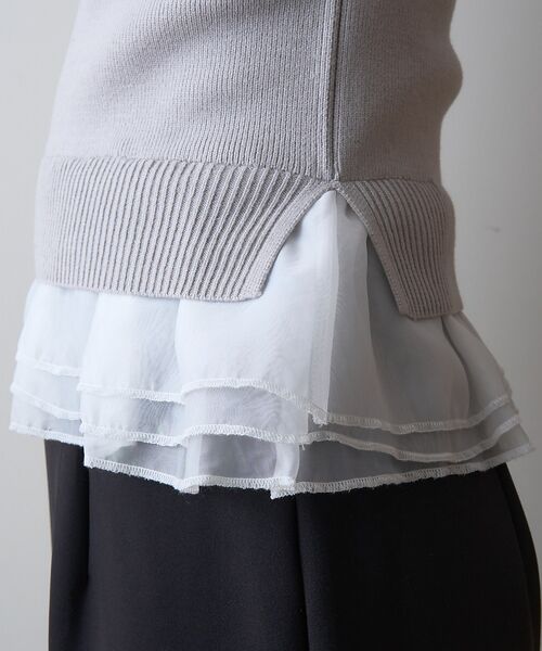 Rouge vif la cle / ルージュ・ヴィフ ラクレ ニット・セーター | 【一部店舗限定】チュールコンビノースリーブプルオーバー | 詳細22