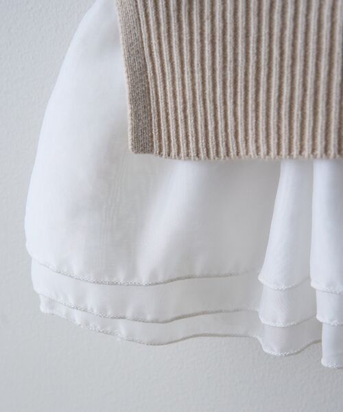 Rouge vif la cle / ルージュ・ヴィフ ラクレ ニット・セーター | 【一部店舗限定】チュールコンビノースリーブプルオーバー | 詳細23