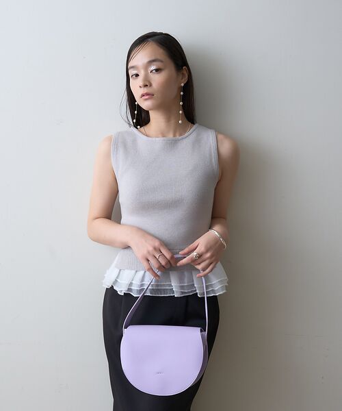 Rouge vif la cle / ルージュ・ヴィフ ラクレ ニット・セーター | 【一部店舗限定】チュールコンビノースリーブプルオーバー | 詳細10