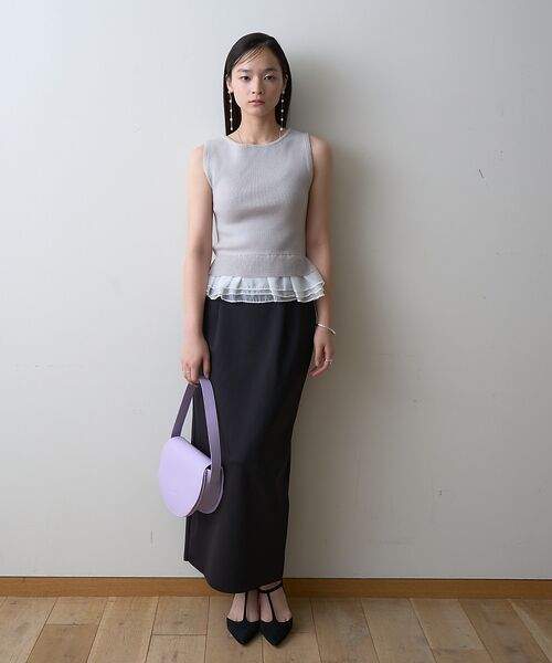 Rouge vif la cle / ルージュ・ヴィフ ラクレ ニット・セーター | 【一部店舗限定】チュールコンビノースリーブプルオーバー | 詳細13