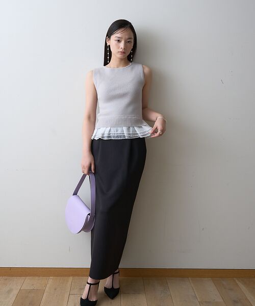 Rouge vif la cle / ルージュ・ヴィフ ラクレ ニット・セーター | 【一部店舗限定】チュールコンビノースリーブプルオーバー | 詳細14