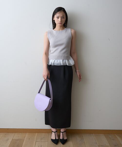 Rouge vif la cle / ルージュ・ヴィフ ラクレ ニット・セーター | 【一部店舗限定】チュールコンビノースリーブプルオーバー | 詳細15