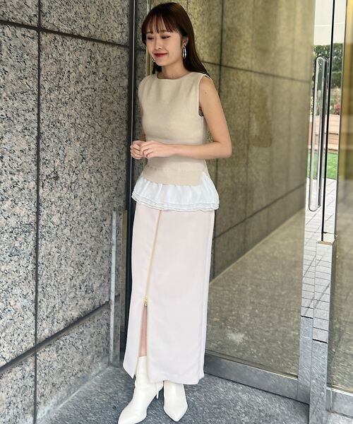 Rouge vif la cle / ルージュ・ヴィフ ラクレ ニット・セーター | 【一部店舗限定】チュールコンビノースリーブプルオーバー | 詳細27