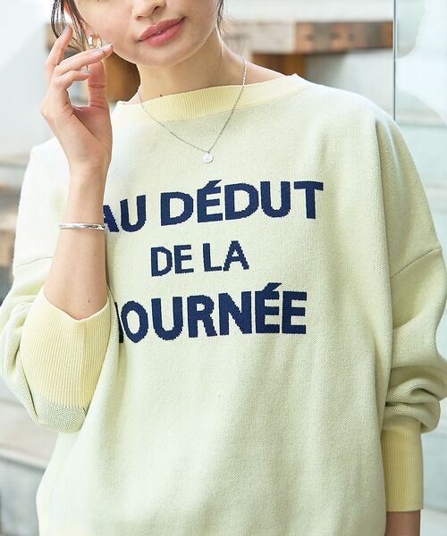 Rouge vif la cle/ルージュ・ヴィフ ラクレ 【一部店舗限定】【追加4】ジャガードロゴニット イエロー F Rouge vif la cle/ルージュ・ヴィフ ラクレ 【一部店舗限定】【追加4】ジャガードロゴニット イエロー F