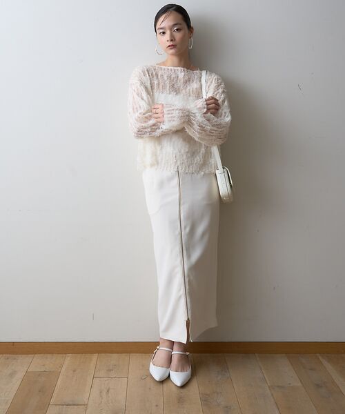 Rouge vif la cle / ルージュ・ヴィフ ラクレ ロング・マキシ丈スカート | 【一部店舗限定】フロントZIPストレッチハイウエストスカート | 詳細4