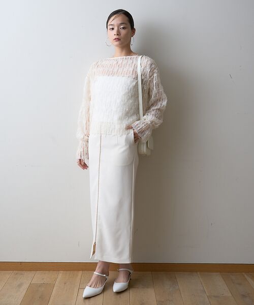 Rouge vif la cle / ルージュ・ヴィフ ラクレ ロング・マキシ丈スカート | 【一部店舗限定】フロントZIPストレッチハイウエストスカート | 詳細5