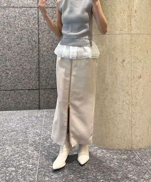 Rouge vif la cle / ルージュ・ヴィフ ラクレ ロング・マキシ丈スカート | 【一部店舗限定】フロントZIPストレッチハイウエストスカート | 詳細10