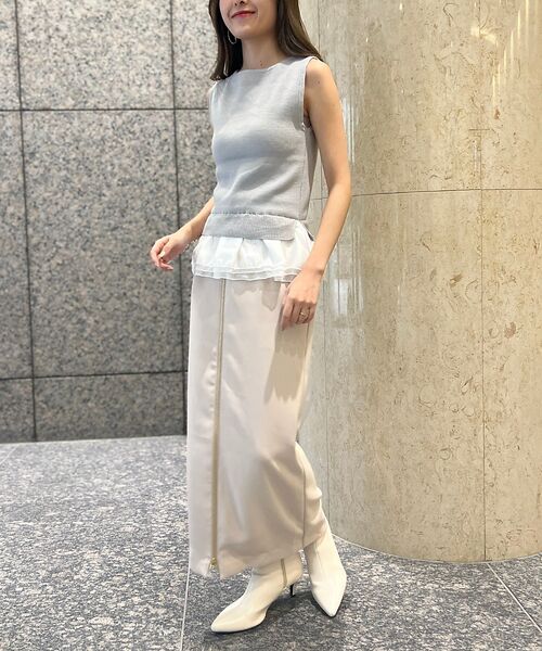 Rouge vif la cle / ルージュ・ヴィフ ラクレ ロング・マキシ丈スカート | 【一部店舗限定】フロントZIPストレッチハイウエストスカート | 詳細12