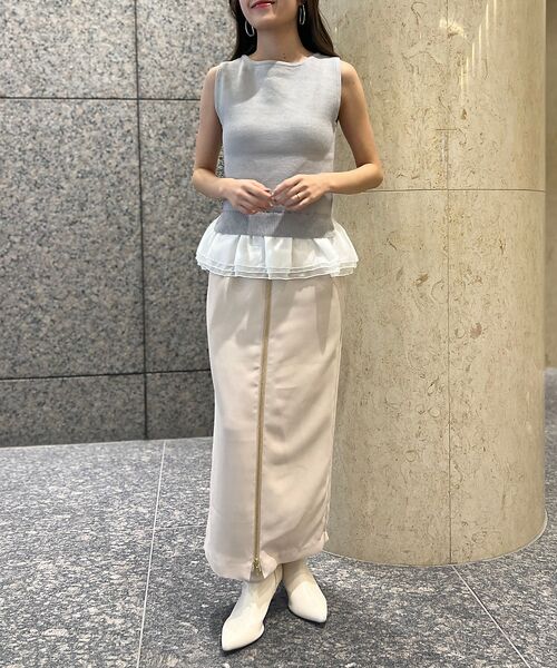 Rouge vif la cle / ルージュ・ヴィフ ラクレ ロング・マキシ丈スカート | 【一部店舗限定】フロントZIPストレッチハイウエストスカート | 詳細14