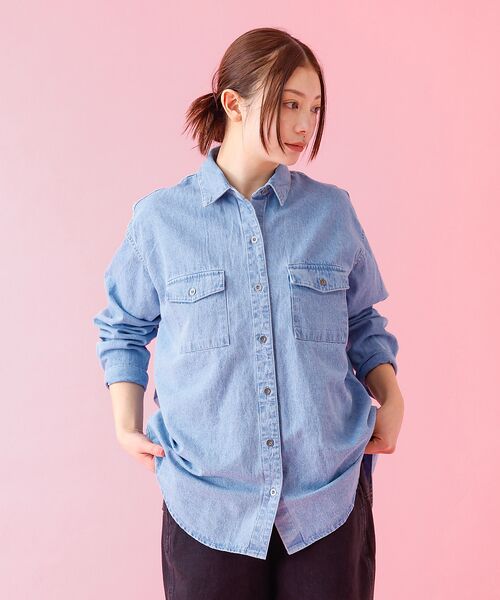 Rouge vif la cle / ルージュ・ヴィフ ラクレ シャツ・ブラウス | 【MICA&DEAL /マイカアンドディール】ライトオンスデニムシャツ【WEB限 | 詳細3