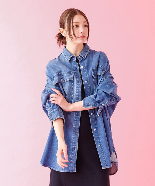 Rouge vif la cle / ルージュ・ヴィフ ラクレ シャツ・ブラウス | 【Healthy denim / ヘルシーデニム】Almond / デニムシャツ | 詳細6