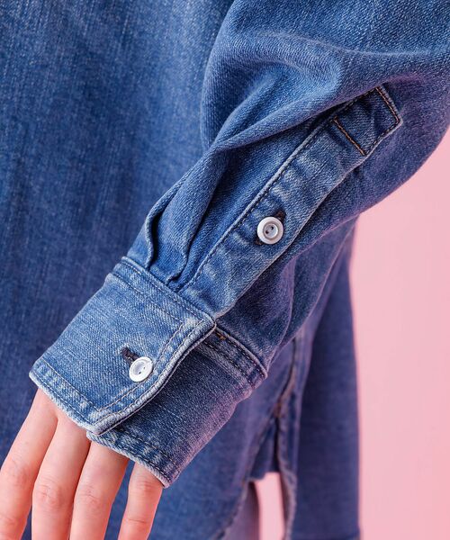 Rouge vif la cle / ルージュ・ヴィフ ラクレ シャツ・ブラウス | 【Healthy denim / ヘルシーデニム】Almond / デニムシャツ | 詳細24