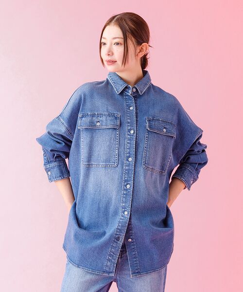 Rouge vif la cle / ルージュ・ヴィフ ラクレ シャツ・ブラウス | 【Healthy denim / ヘルシーデニム】Almond / デニムシャツ | 詳細10