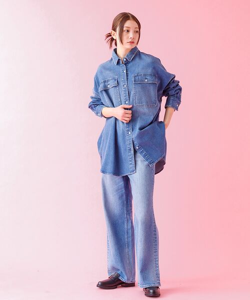 Rouge vif la cle / ルージュ・ヴィフ ラクレ シャツ・ブラウス | 【Healthy denim / ヘルシーデニム】Almond / デニムシャツ | 詳細11