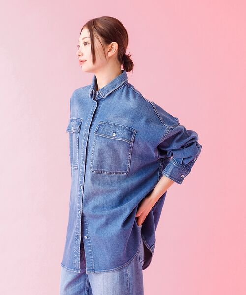 Rouge vif la cle / ルージュ・ヴィフ ラクレ シャツ・ブラウス | 【Healthy denim / ヘルシーデニム】Almond / デニムシャツ | 詳細12