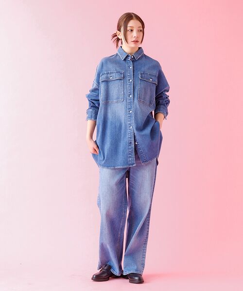 Rouge vif la cle / ルージュ・ヴィフ ラクレ シャツ・ブラウス | 【Healthy denim / ヘルシーデニム】Almond / デニムシャツ | 詳細13