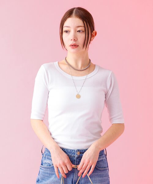 Rouge vif la cle / ルージュ・ヴィフ ラクレ Tシャツ | 【Robert P Miller | ロバート・ピー・ミラー】パネルリブTシャツ | 詳細2