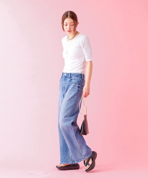 Rouge vif la cle / ルージュ・ヴィフ ラクレ Tシャツ | 【Robert P Miller | ロバート・ピー・ミラー】パネルリブTシャツ | 詳細3