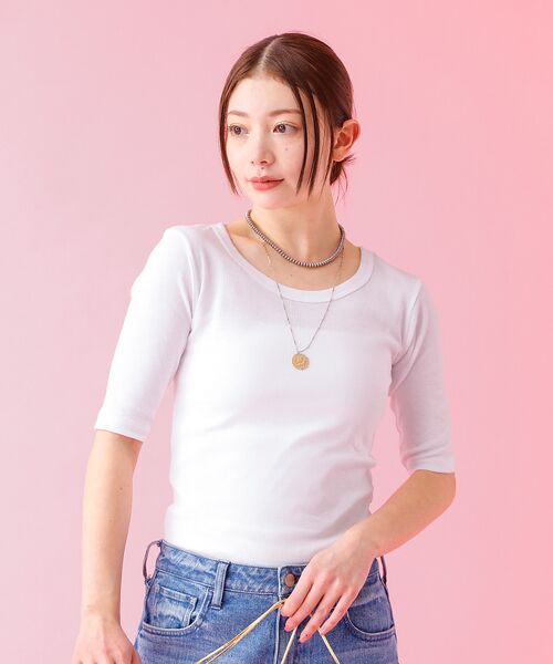 Rouge vif la cle / ルージュ・ヴィフ ラクレ Tシャツ | 【Robert P Miller | ロバート・ピー・ミラー】パネルリブTシャツ | 詳細4