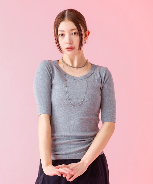 Rouge vif la cle / ルージュ・ヴィフ ラクレ Tシャツ | 【Robert P Miller | ロバート・ピー・ミラー】パネルリブTシャツ | 詳細13