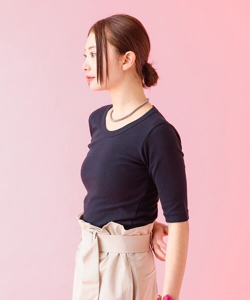 Rouge vif la cle / ルージュ・ヴィフ ラクレ Tシャツ | 【Robert P Miller | ロバート・ピー・ミラー】パネルリブTシャツ | 詳細18