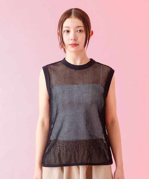 Rouge vif la cle / ルージュ・ヴィフ ラクレ Tシャツ | 【JOHNBULL/ジョンブル】メッシュノースリーブトップス / タンクトップ | 詳細5