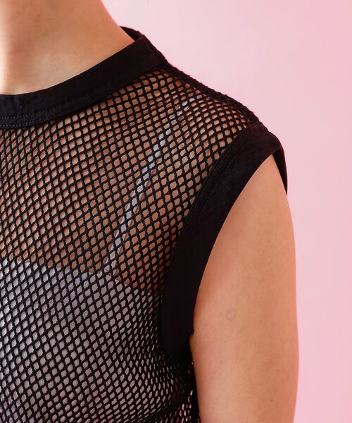 Rouge vif la cle / ルージュ・ヴィフ ラクレ Tシャツ | 【JOHNBULL/ジョンブル】メッシュノースリーブトップス / タンクトップ | 詳細9