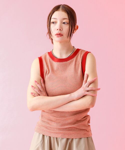 Rouge vif la cle / ルージュ・ヴィフ ラクレ キャミソール・チューブトップ | 【JOHNBULL/ジョンブル】クールタッチ ランダムテレコ タンクトップ / | 詳細4