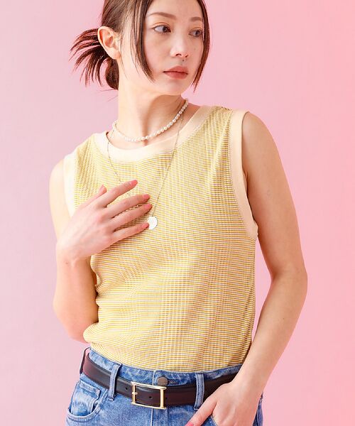 Rouge vif la cle / ルージュ・ヴィフ ラクレ キャミソール・チューブトップ | 【JOHNBULL/ジョンブル】クールタッチ ランダムテレコ タンクトップ / | 詳細19