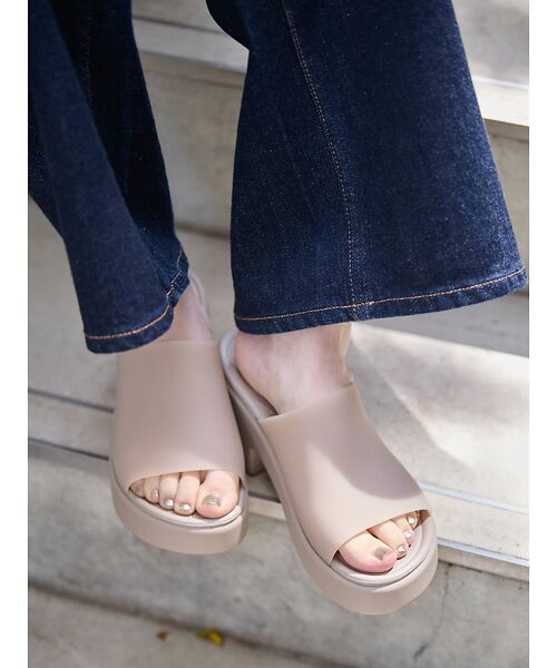 CROCS クロックス ブルックリン　ウーブン　スライド サンダル W9 CROCS / クロックス】BROOKLYN HEEL / ブルックリン スラ