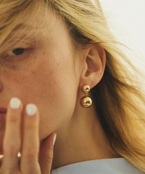 Rouge vif la cle/ルージュ・ヴィフ ラクレ 【LUV AJ/ラヴエージェイ】DOUBLE BALL EARRINGS ピアス ゴールド F Rouge vif la cle/ルージュ・ヴィフ ラクレ 【LUV AJ/ラヴエージェイ】DOUBLE BALL EARRINGS ピアス ゴールド F