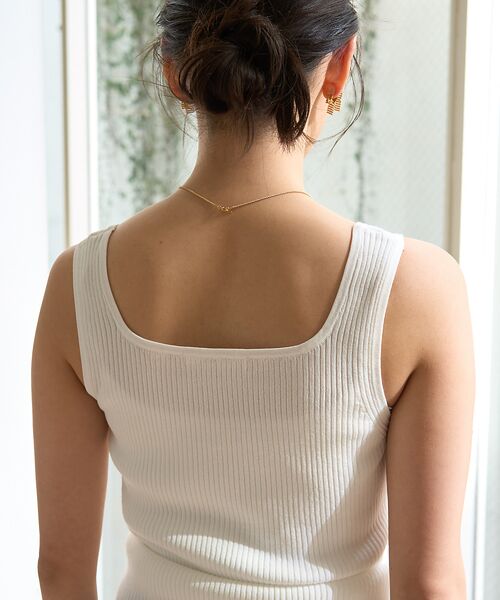 Rouge vif la cle / ルージュ・ヴィフ ラクレ ニット・セーター | スクエアネックリブタンクトップ | 詳細8