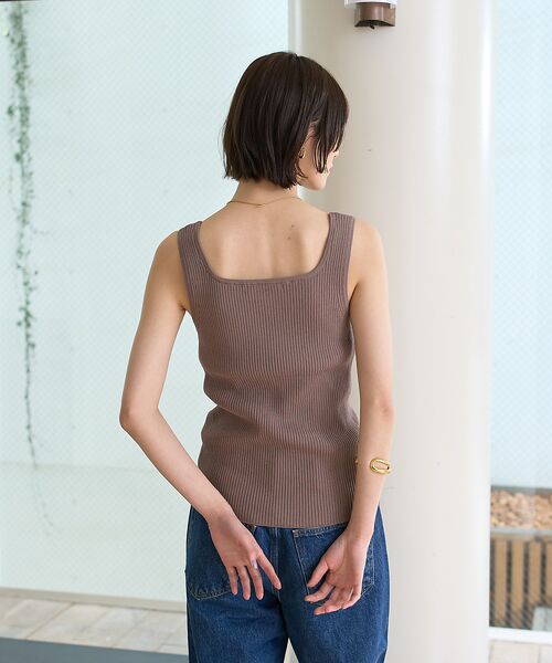 Rouge vif la cle / ルージュ・ヴィフ ラクレ ニット・セーター | スクエアネックリブタンクトップ | 詳細13