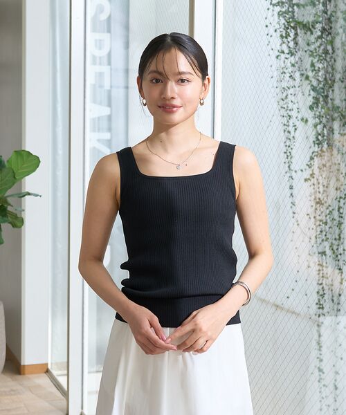 Rouge vif la cle / ルージュ・ヴィフ ラクレ ニット・セーター | スクエアネックリブタンクトップ | 詳細19