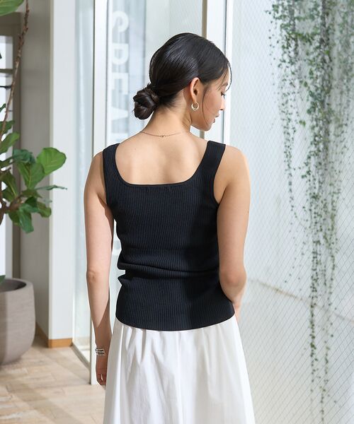 Rouge vif la cle / ルージュ・ヴィフ ラクレ ニット・セーター | スクエアネックリブタンクトップ | 詳細20