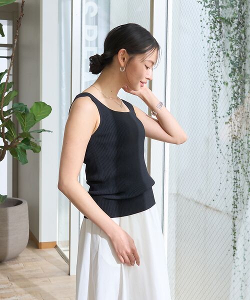 Rouge vif la cle / ルージュ・ヴィフ ラクレ ニット・セーター | スクエアネックリブタンクトップ | 詳細21