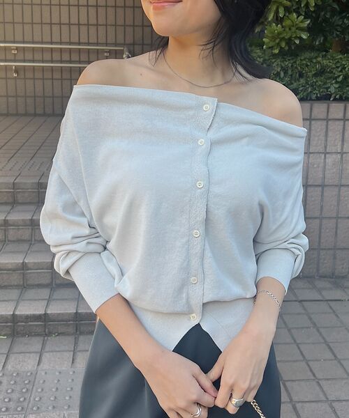 Rouge vif la cle / ルージュ・ヴィフ ラクレ カーディガン・ボレロ | オフショルダー2WAYカーディガン | 詳細1