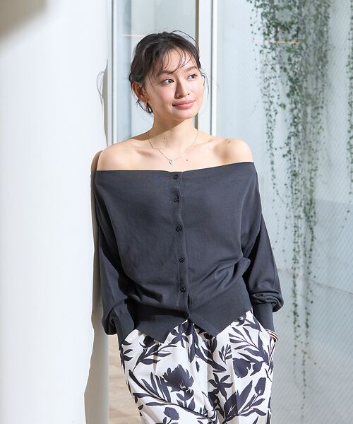 Rouge vif la cle / ルージュ・ヴィフ ラクレ カーディガン・ボレロ | オフショルダー2WAYカーディガン | 詳細14