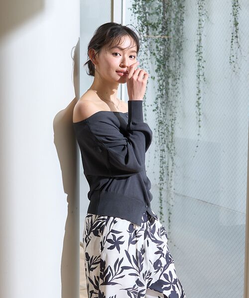 Rouge vif la cle / ルージュ・ヴィフ ラクレ カーディガン・ボレロ | オフショルダー2WAYカーディガン | 詳細15