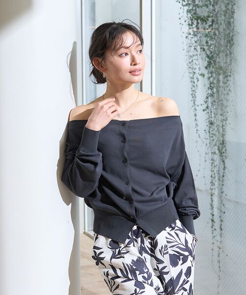 Rouge vif la cle / ルージュ・ヴィフ ラクレ カーディガン・ボレロ | オフショルダー2WAYカーディガン | 詳細16