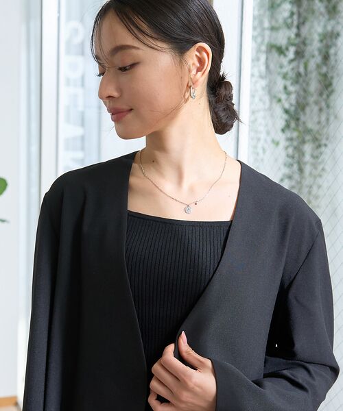 Rouge vif la cle / ルージュ・ヴィフ ラクレ ノーカラージャケット | 【セットアップ対応】ベルトノーカラーライトジャケット | 詳細26