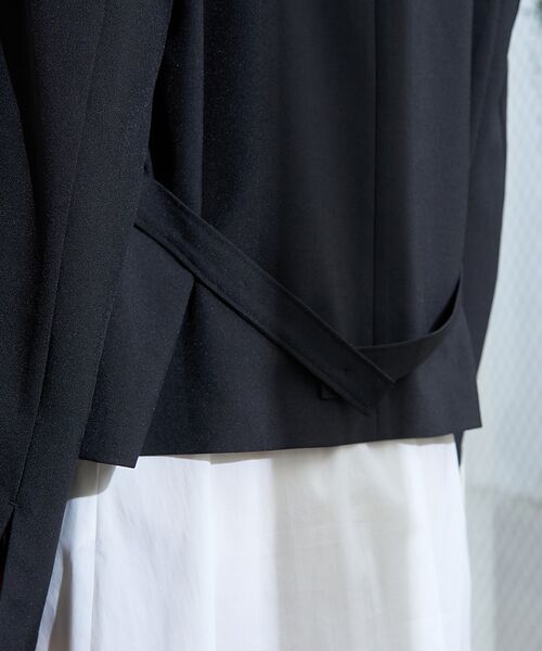 Rouge vif la cle / ルージュ・ヴィフ ラクレ ノーカラージャケット | 【セットアップ対応】ベルトノーカラーライトジャケット | 詳細27