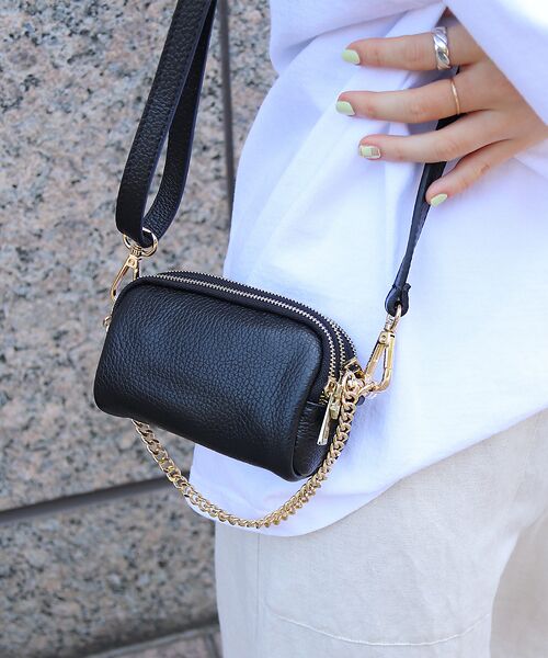 Rouge vif la cle / ルージュ・ヴィフ ラクレ ショルダーバッグ | 【AULENTTI/オウレンティ】チェーン付マイクロポーチバッグ | 詳細1