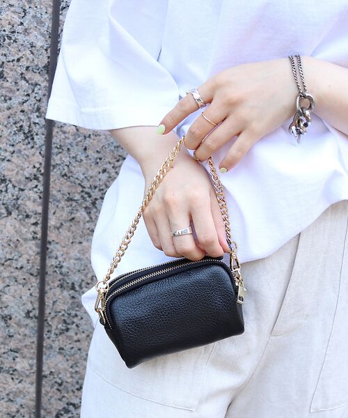 Rouge vif la cle / ルージュ・ヴィフ ラクレ ショルダーバッグ | 【AULENTTI/オウレンティ】チェーン付マイクロポーチバッグ | 詳細2